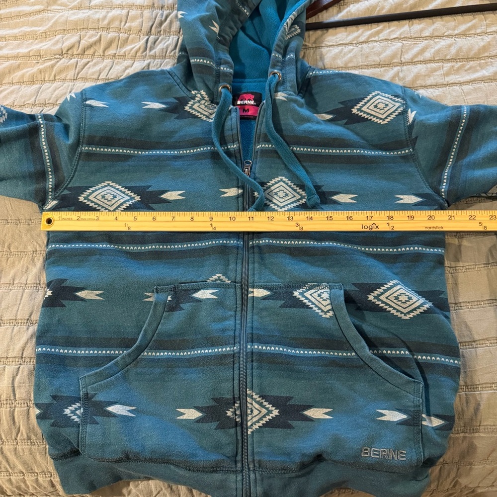 Berne‎ Women’s Aztec Print Zip Up Jacket Size Medium - Picture 6 of 8